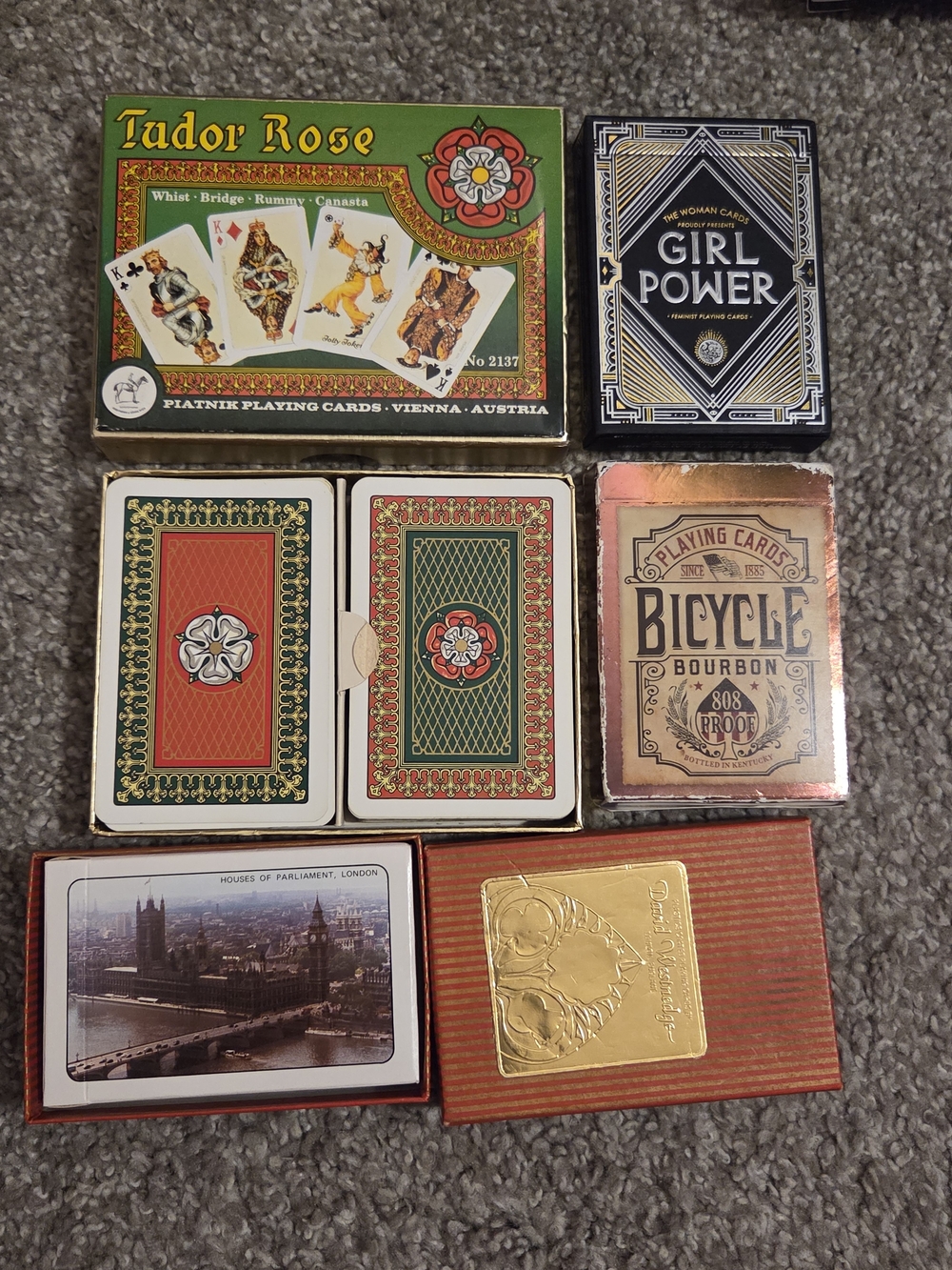 Playing Card Lot - Tudor Rose, Bicycle Bourbon, Girl Power, David Westnedge